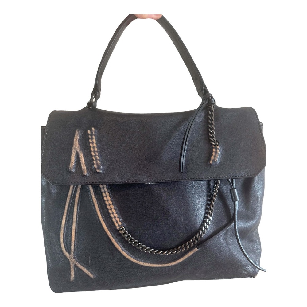 Jean Paul Gaultier black leather bag